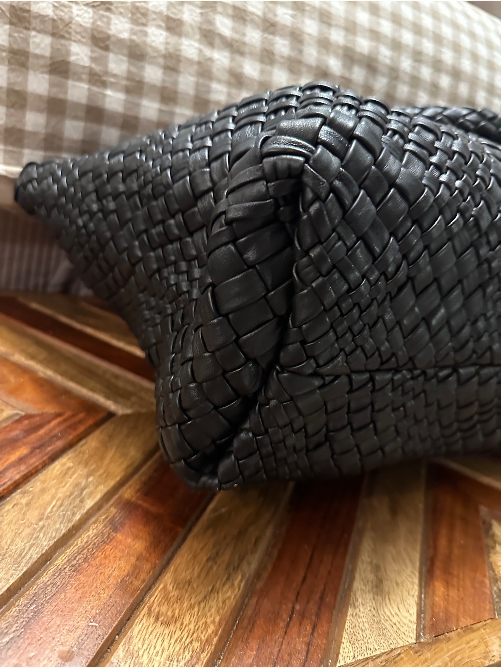 Falor Black Woven Tote Bag - Stylish Everyday Carry - Picture 6 of 8